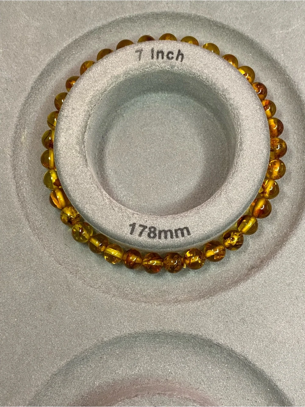 Flower Amber Stretch Bracelet 5.8mm Beads Fits Approximately 7 Inch Wrist
